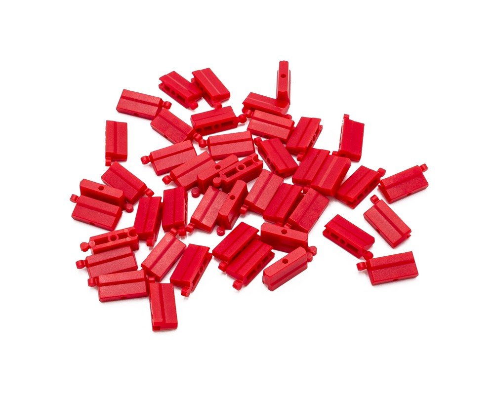 Barrera de cemento plástico rojo (50 unidades)